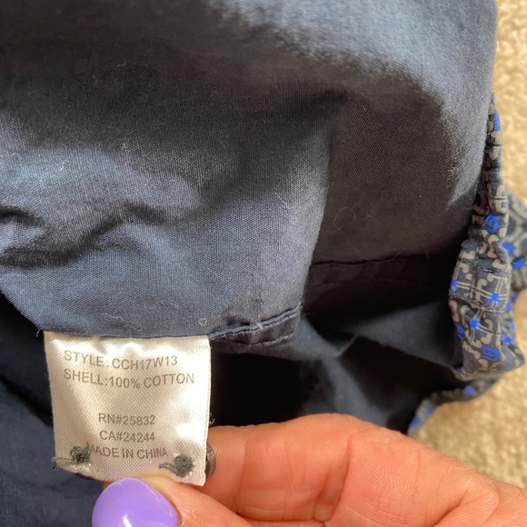 Cody James Core Shirt Mens Large Blue Geometric Print Button Down Long Sleeve - Picture 3 of 9